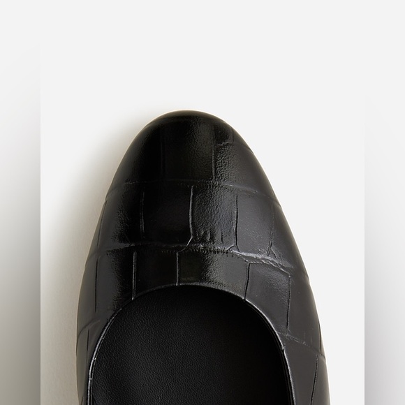 J Crew Layne slingback heels in croc-embossed leather BX883 - Picture 2 of 5